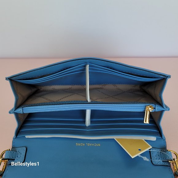 MICHAEL KORS Soho Quilted Large Wallet on Chain Crossbody- South Pacific color⭐ - Picture 13 of 16